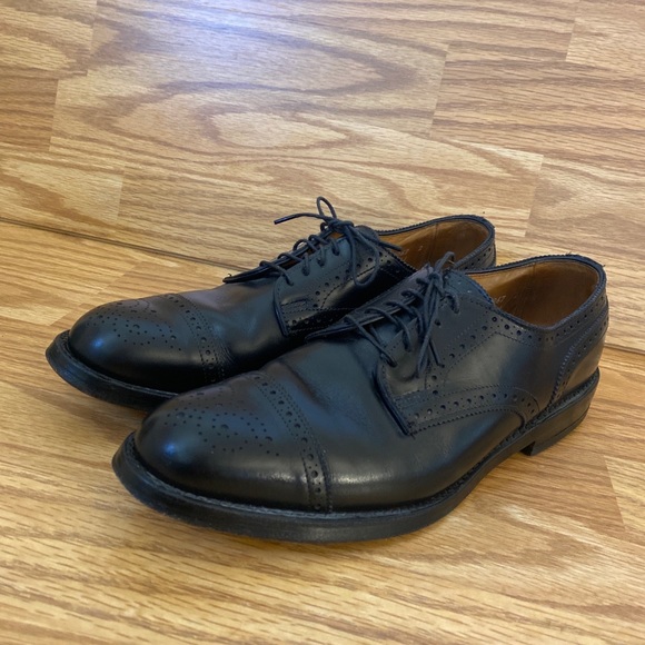Allen Edmonds Lexington Brogue Cap Toe Oxford Black Men’s Size US 10 A EUC - Picture 3 of 11